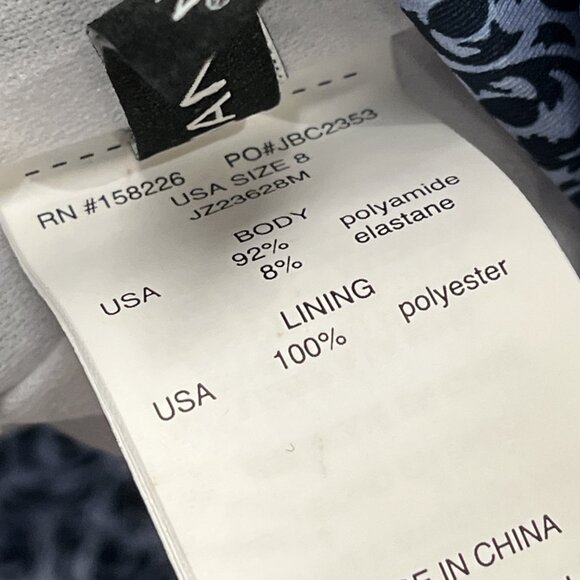 Jantzen Swimsuit Womens 8‎ Mixed Blue Floral One Piece Preppy Beach Vacation - Picture 5 of 5